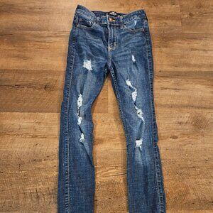 Hollister High-Rise Super Skinny Distressed Jeans – 25
